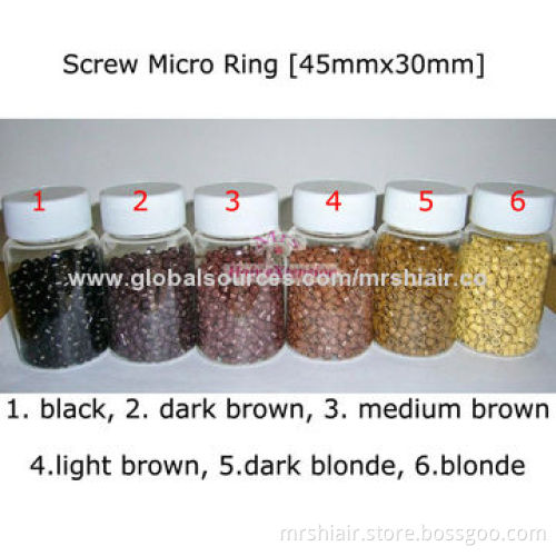 4.5mm 3.0mm Scrow micro ring black brown blonde color for I tip hair extensions tools